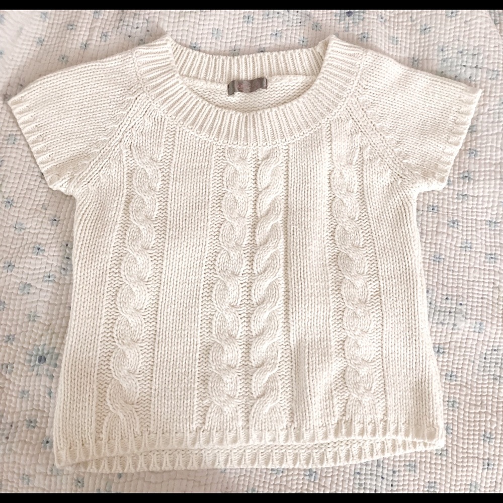 Cream Knit Vest Sweater